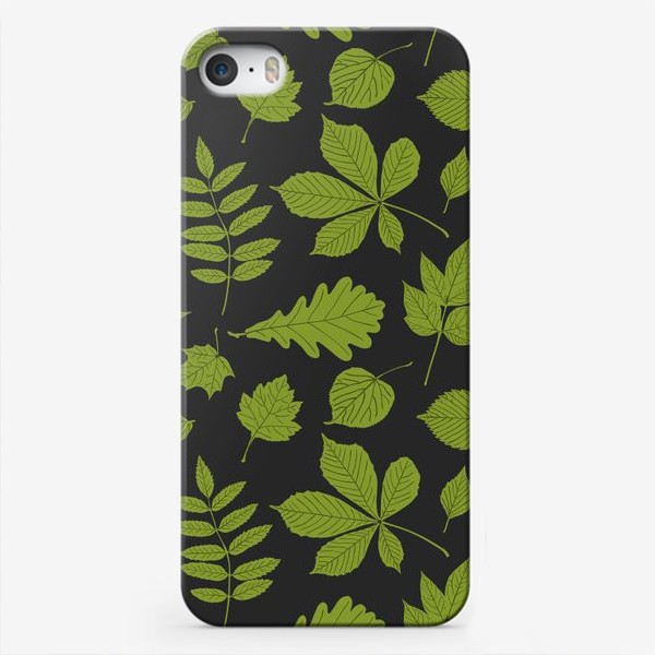 Чехол iPhone «Прогулка по парку. Зеленые листья.»