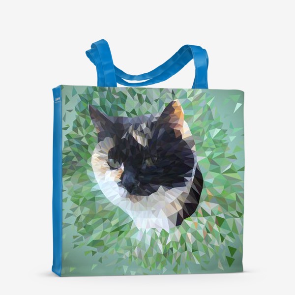 Сумка-шоппер «Кошка в полигональной технике»