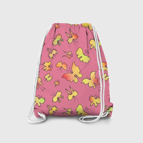 Рюкзак «Бабочки на розовом»