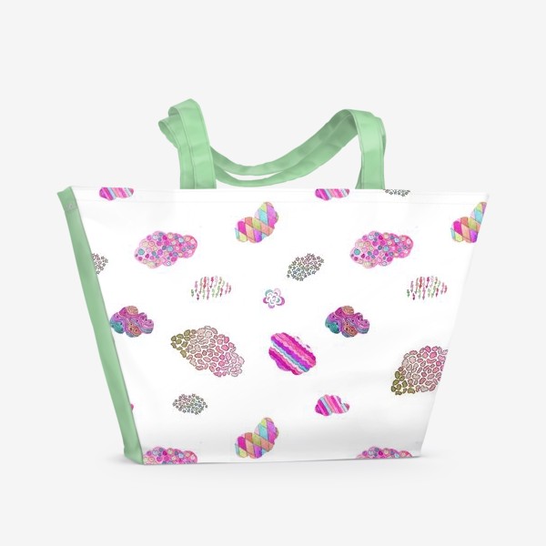 Пляжная сумка «Розовые облака»