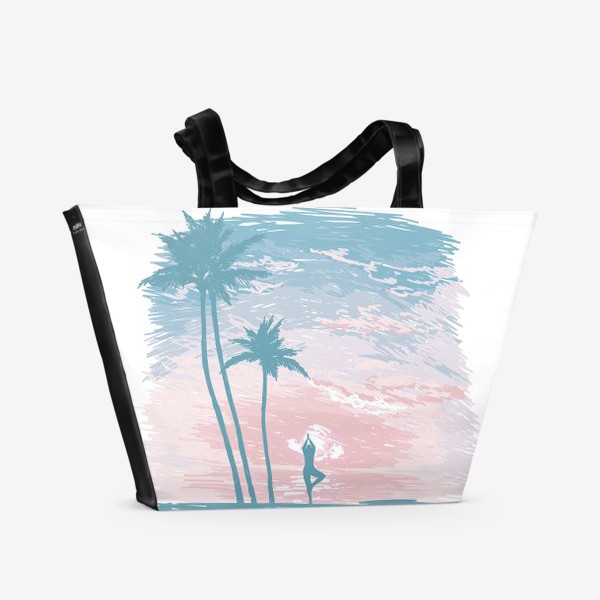 Пляжная сумка «Йога на рассвете»