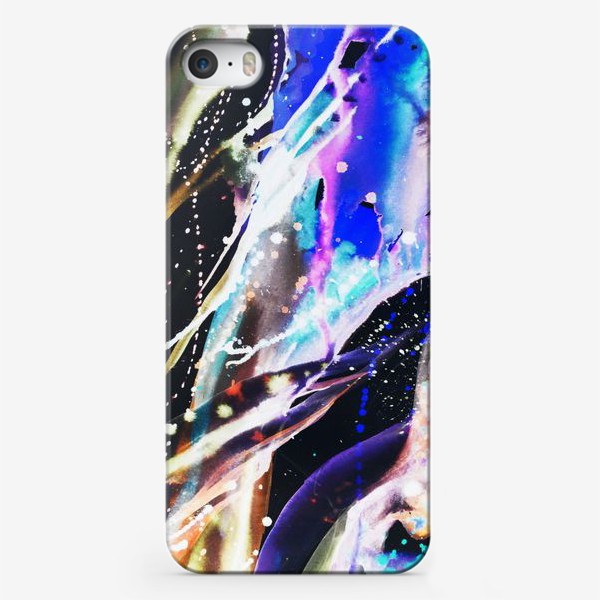 Чехол iPhone «Акварельный фон с брызгами краски»