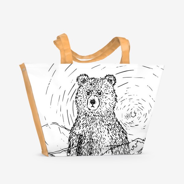 Пляжная сумка &laquo;Медведь - хранитель леса&raquo;