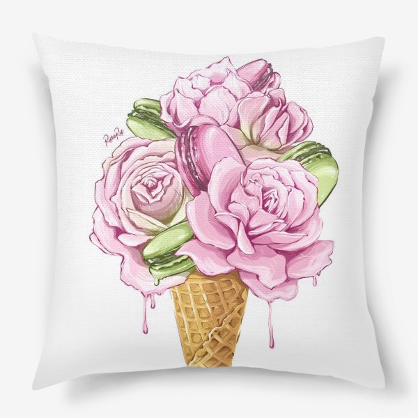 Подушка «сладкое цветочное мороженое»