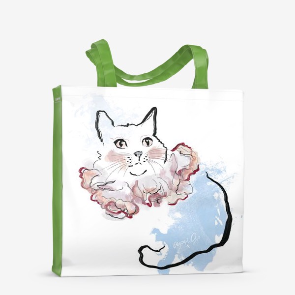 Сумка-шоппер «Акварельная кошка»