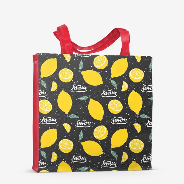 Сумка-шоппер «Лимоны на черном»