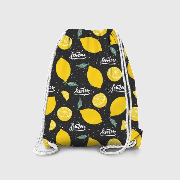 Рюкзак «Лимоны на черном»