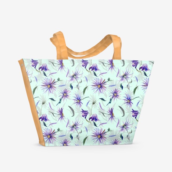 Пляжная сумка &laquo;Watercolor flowers&raquo;