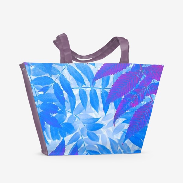 Пляжная сумка «Синие листья »