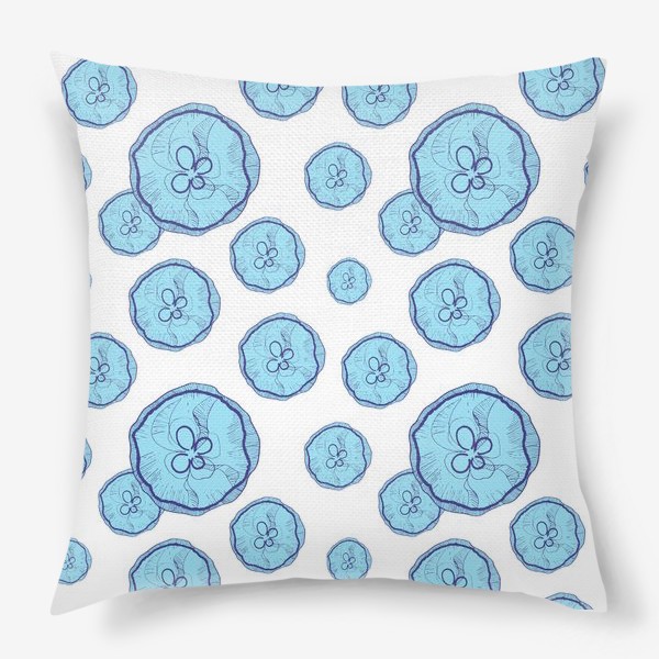 Подушка «Голубые медузы»