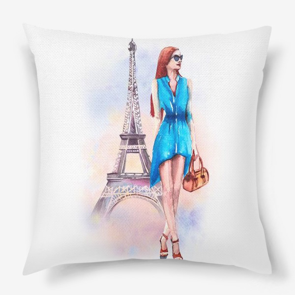 Подушка «девушка и Париж»