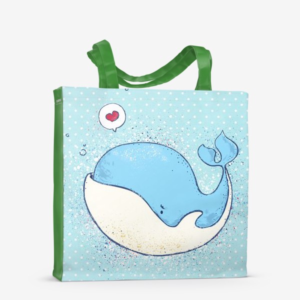 Сумка-шоппер «Влюбленный кит»