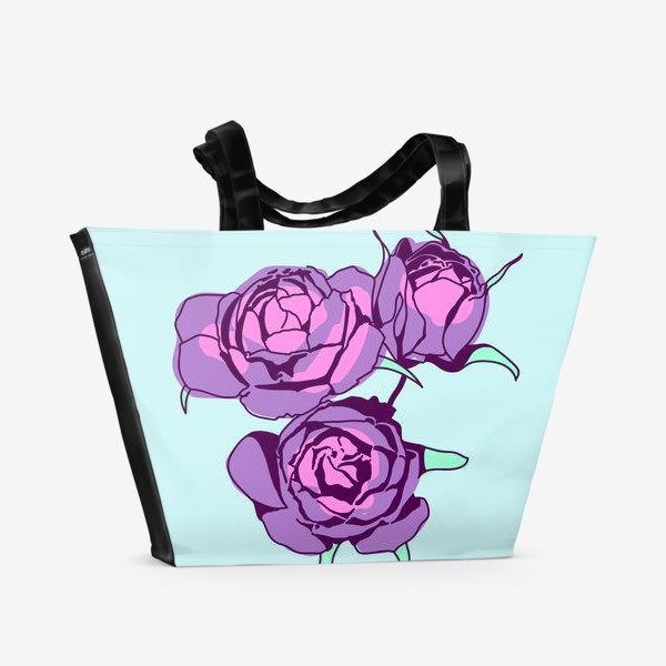 Пляжная сумка «Фиолетовый пион»