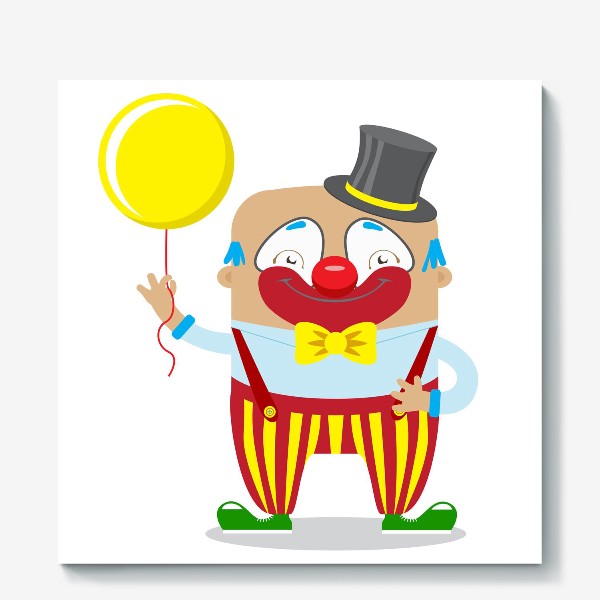 Холст «клоун»