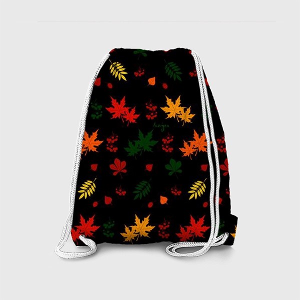 Рюкзак «Осень. Листья (на черном)»