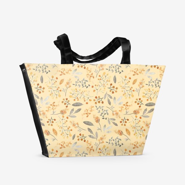 Пляжная сумка «Нежные оранжевые цветы»
