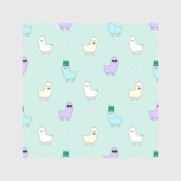 Шторы «colorful alpacas pattern»