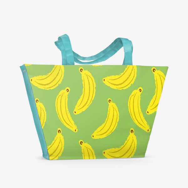 Пляжная сумка «Паттерн с бананами»