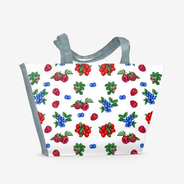 Пляжная сумка «Паттерн ягоды»