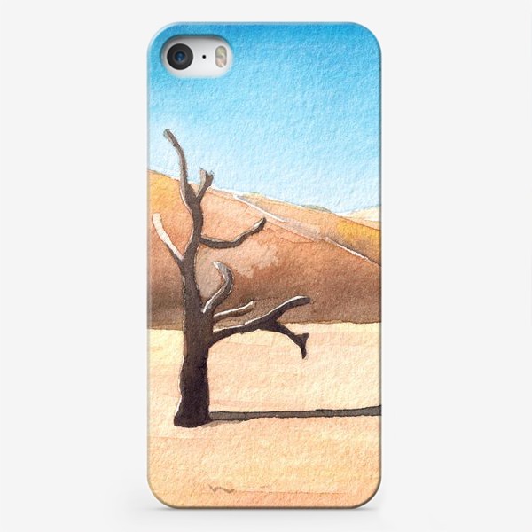 Чехол iPhone «Акварельный пейзаж - пустыня»