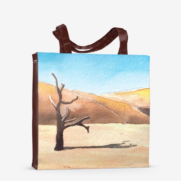 Сумка-шоппер «Акварельный пейзаж - пустыня»