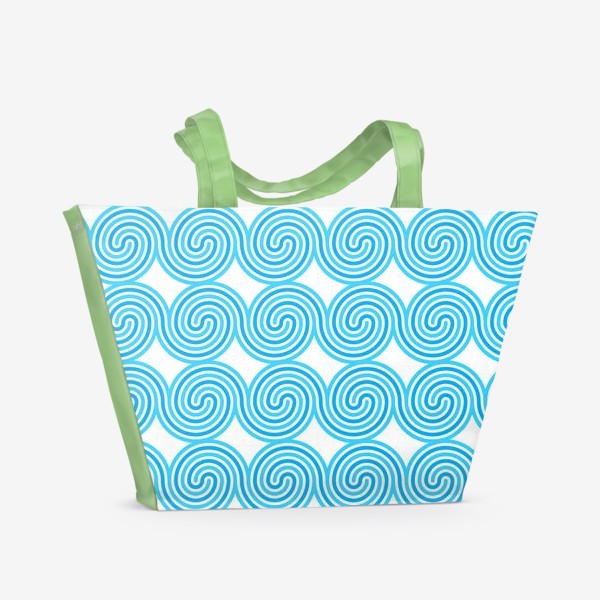 Пляжная сумка «Голубые спирали»
