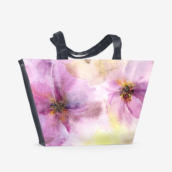 Пляжная сумка &laquo;Сиреневые цветы&raquo;