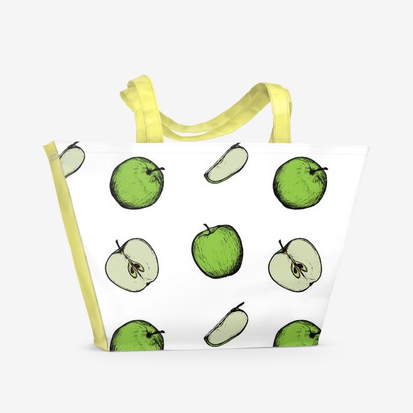 Пляжная сумка «Зеленые яблоки»