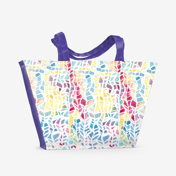 Пляжная сумка «Акварельный абстрактный паттерн»