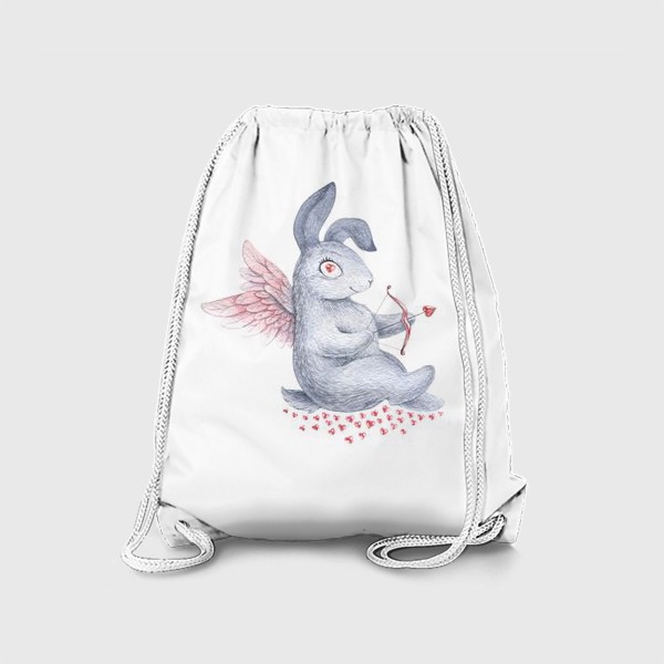 Рюкзак «Зайка-купидон (заяц, кролик, сердце, любовь)»