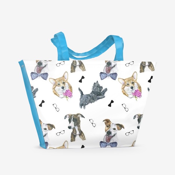 Пляжная сумка «Собаки паттерн»
