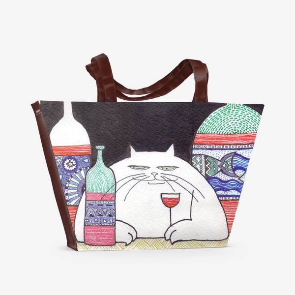 Пляжная сумка «Кот да Винчик3»