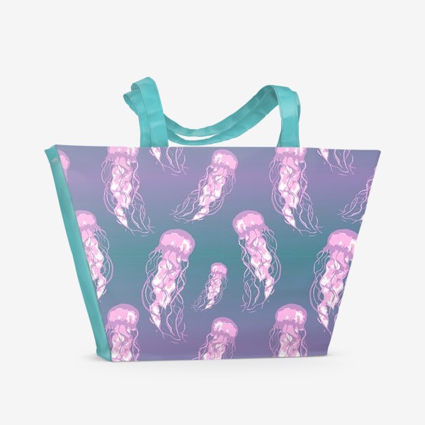 Пляжная сумка &laquo;Розовые медузы&raquo;
