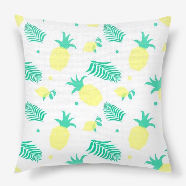 Подушка «Тропический ананас и лимон»