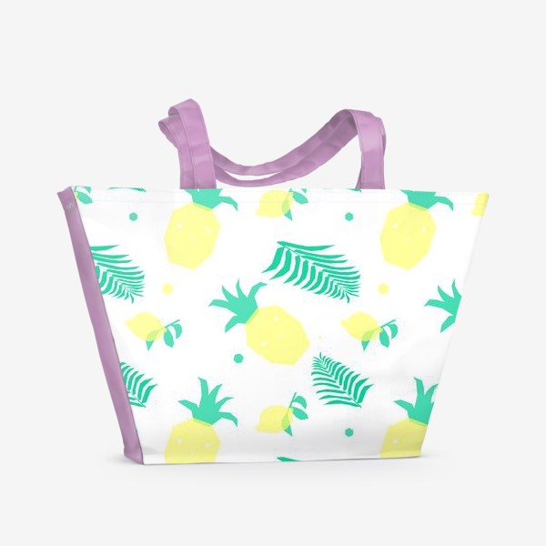 Пляжная сумка «Тропический ананас и лимон»