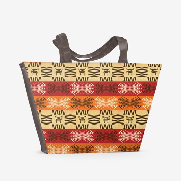 Пляжная сумка &laquo;Этнический африканский полосатый паттерн&raquo;