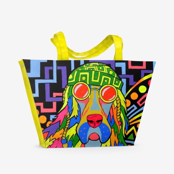Пляжная сумка «Hippie Dog»