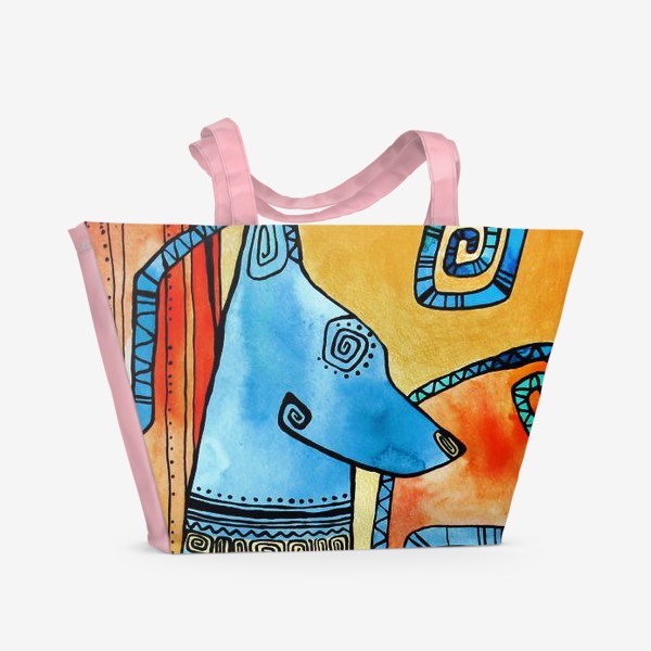 Пляжная сумка «Синяя собака»