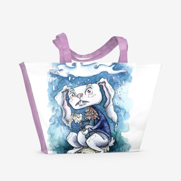 Пляжная сумка «Белый кролик»