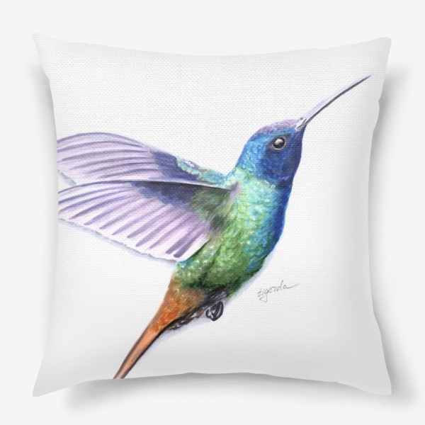 Подушка «Птица колибри»