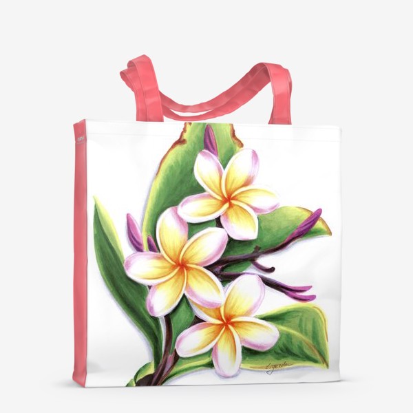 Сумка-шоппер &laquo;Тайские цветы плюмерия (франжипани)&raquo;