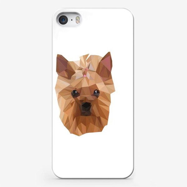Чехол iPhone «Йоркширский терьер, милейшая собака в стиле лоу-поли»