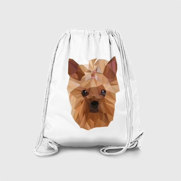Рюкзак «Йоркширский терьер, милейшая собака в стиле лоу-поли»