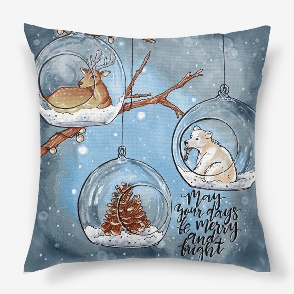 Подушка «Новогоднее пожелание»