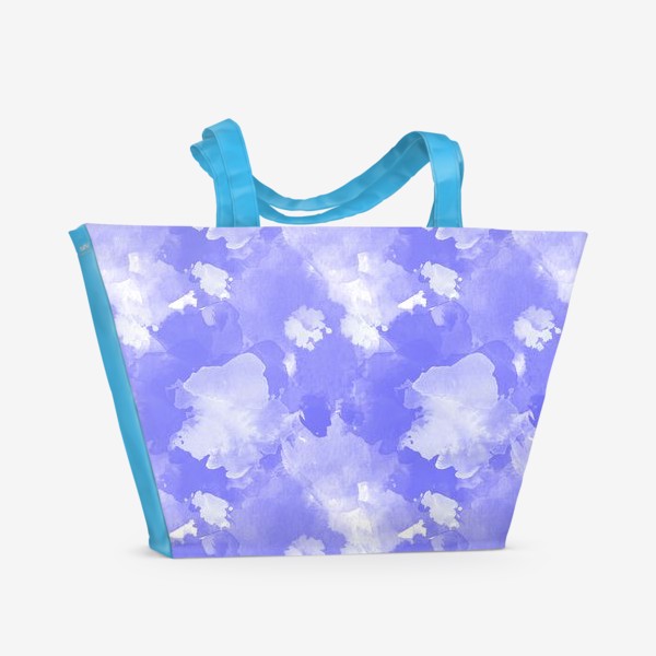 Пляжная сумка &laquo;Акварельный фиолетовый паттерн&raquo;