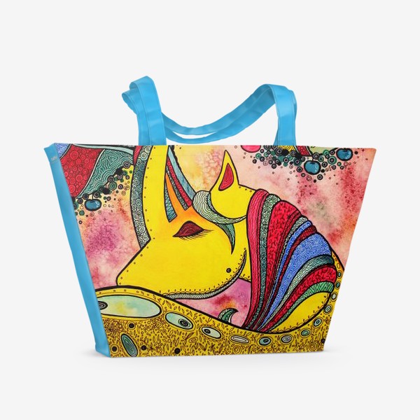 Пляжная сумка «Золотой Единорог»