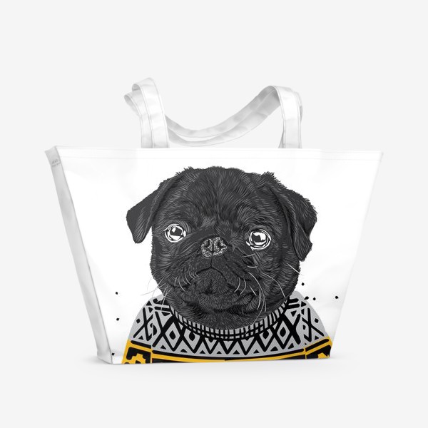 Пляжная сумка «Собака в свитере»