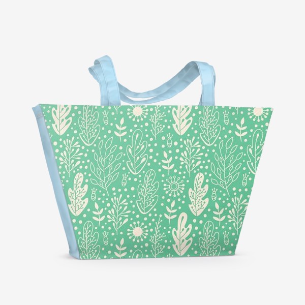 Пляжная сумка «Мятные листья»