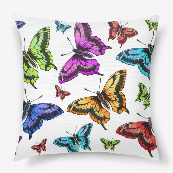 Подушка «Яркие бабочки»