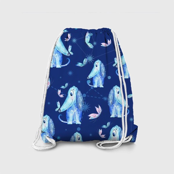 Рюкзак «Паттерн с голубыми собаками»